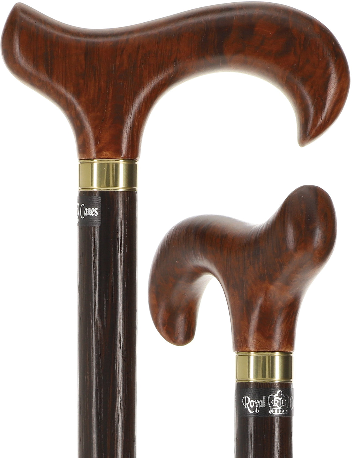 Australian Burl Wood Derby Cane: Premium, Textured Exotic Wood Derby Classic Walking Canes - Tophatter Daily Deals