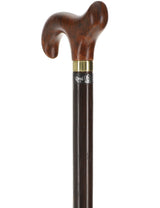 Australian Burl Wood Derby Cane: Premium, Textured Exotic Wood Derby Classic Walking Canes - Tophatter Daily Deals