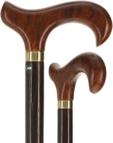 Australian Burl Wood Derby Cane: Premium, Textured Exotic Wood Derby Classic Walking Canes - Tophatter Daily Deals