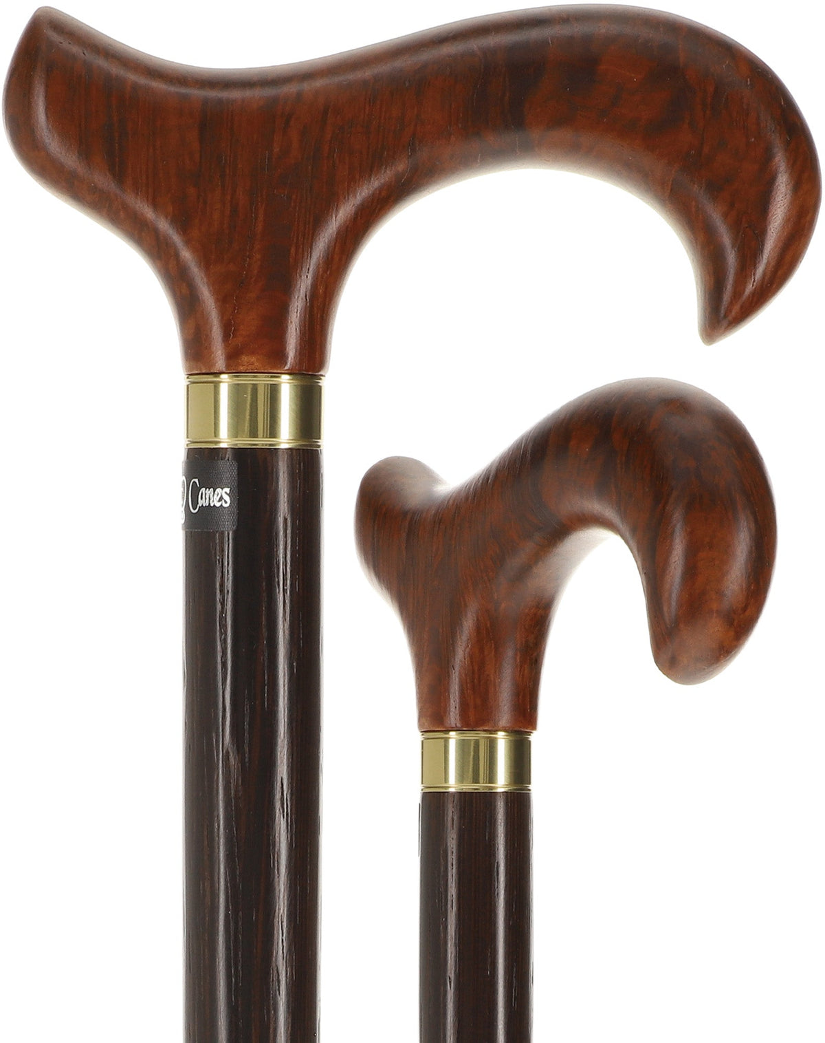 Australian Burl Wood Derby Cane: Premium, Textured Exotic Wood Derby Classic Walking Canes - Tophatter Daily Deals