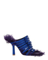 Burberry Fox Strap Heels Blue Multi Footwear - Tophatter Daily Deals