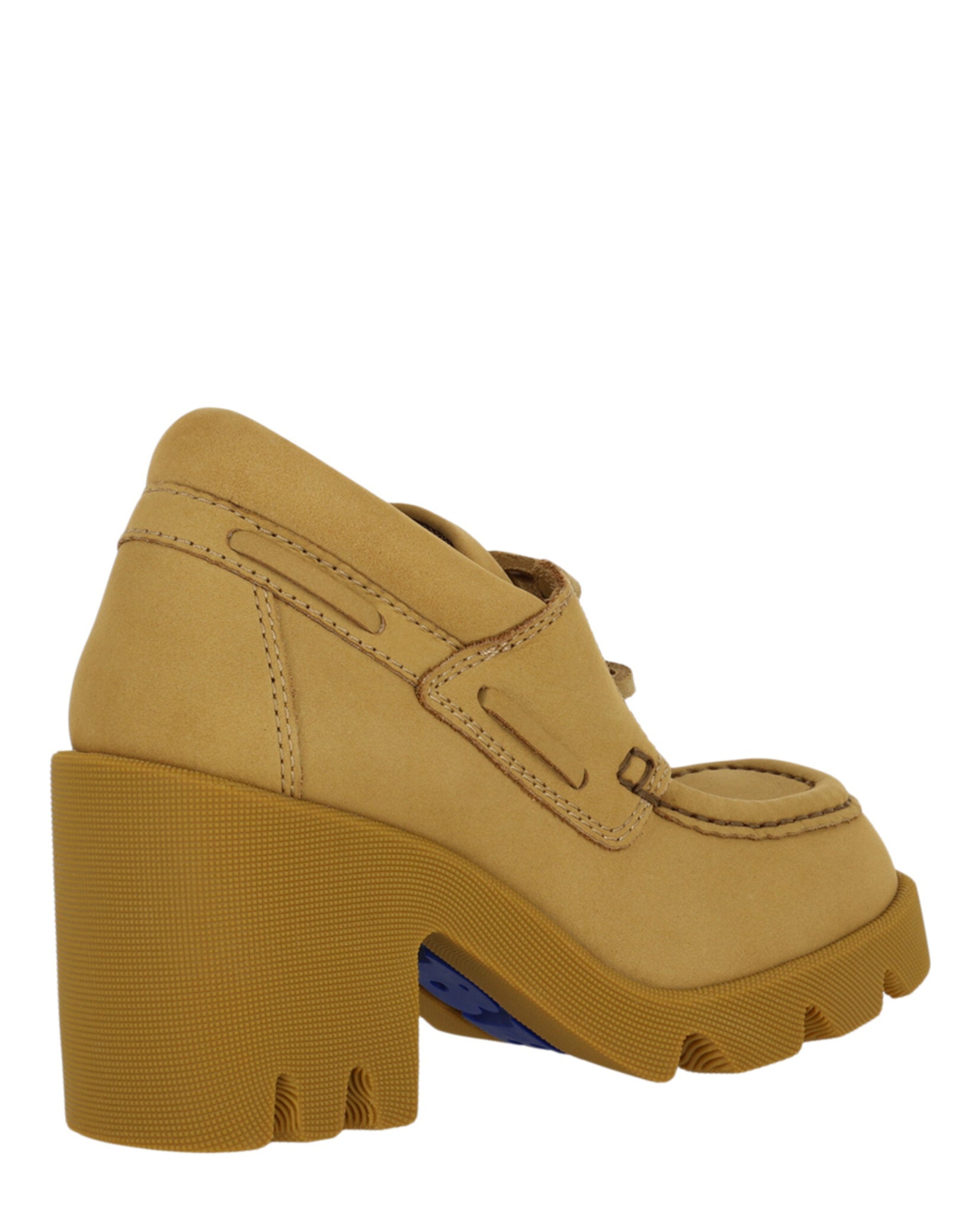 Burberry Stride Leather Heeled Loafers Footwear - Tophatter Daily Deals