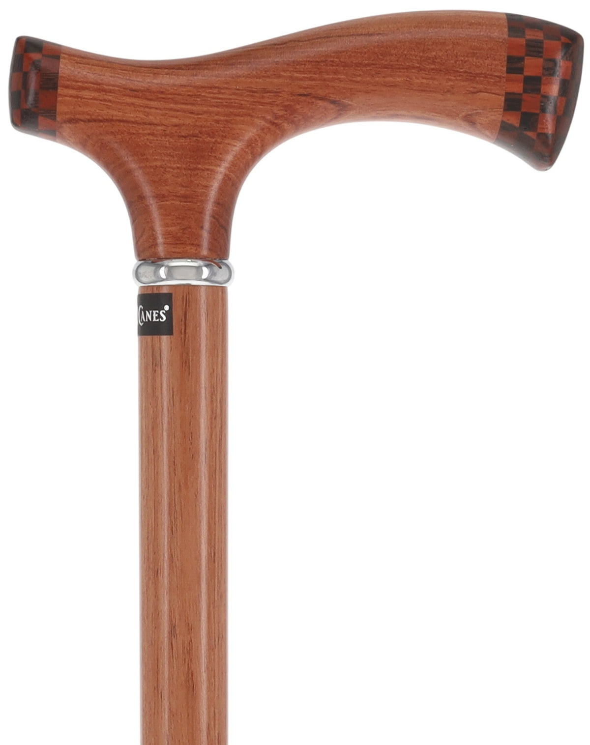 Rosewood 3D Fritz: Unique Inlay Checker Handle Walking Cane Fritz Handle Walking Canes - Tophatter Daily Deals