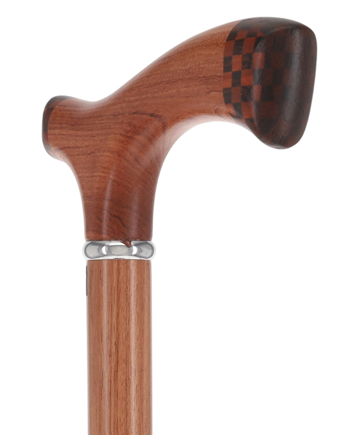 Rosewood 3D Fritz: Unique Inlay Checker Handle Walking Cane Fritz Handle Walking Canes - Tophatter Daily Deals