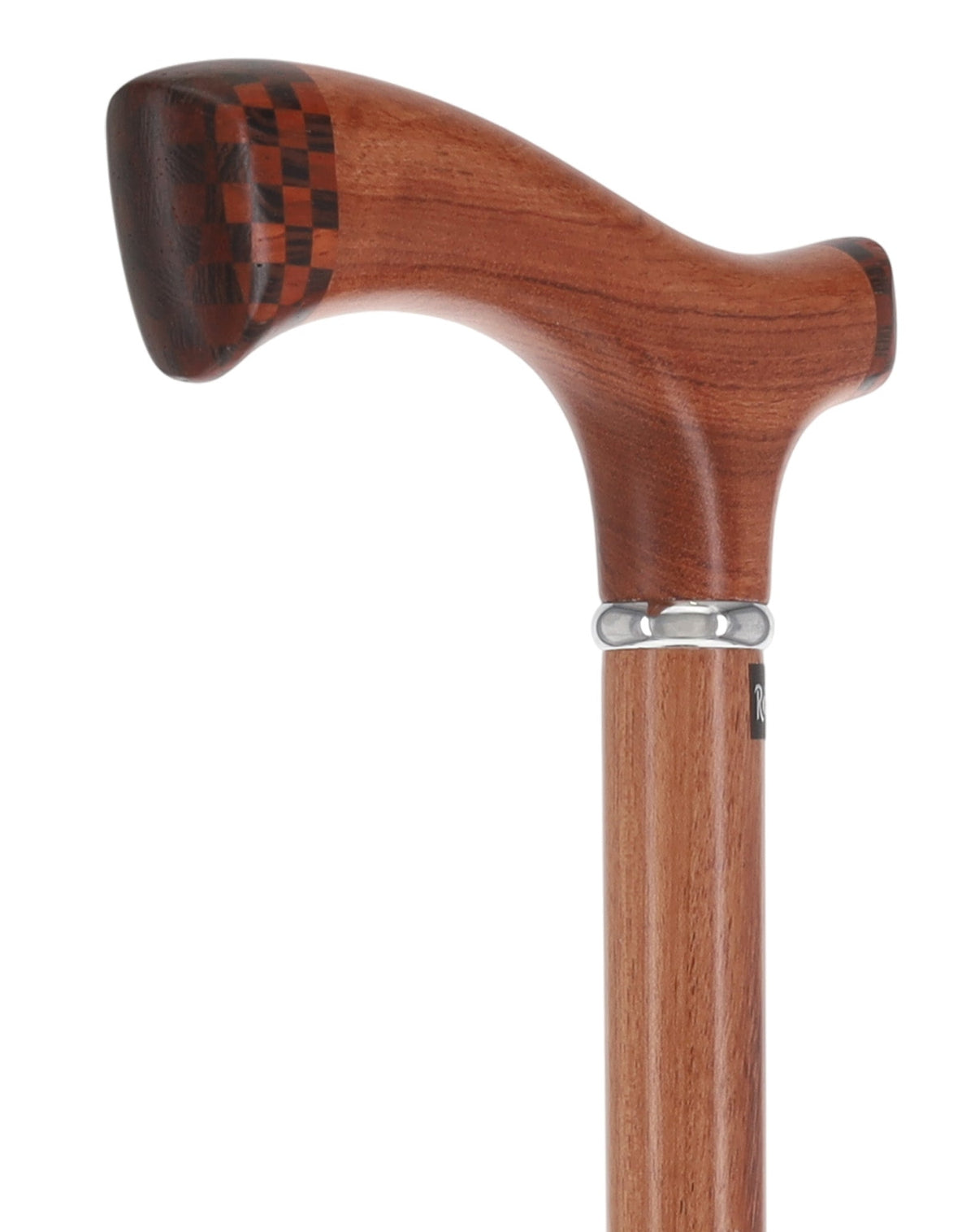 Rosewood 3D Fritz: Unique Inlay Checker Handle Walking Cane Fritz Handle Walking Canes - Tophatter Daily Deals