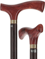 Australian Burl Wood Fritz Cane: Premium, Textured Exotic Wood Fritz Handle Walking Canes - Tophatter Daily Deals