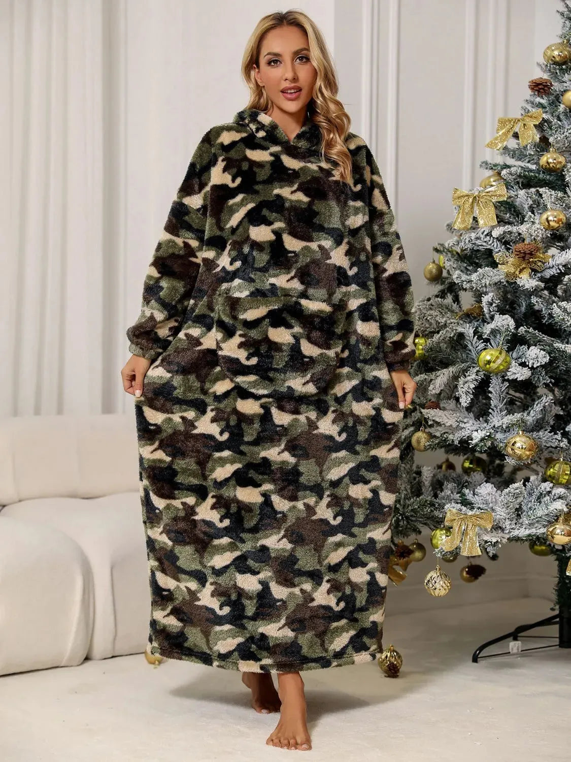 Camouflage Hooded Teddy Night Dress Sleep Dresses - Tophatter Daily Deals
