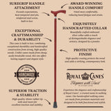 Royal Canes Fritz: Full-Color Wood Stain Collection (Matching Handle & Shaft) Fritz Handle Walking Canes - Tophatter Daily Deals