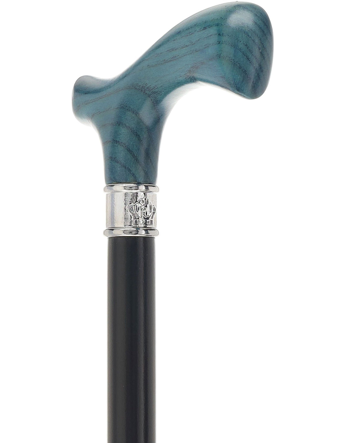 Royal Canes Classic Fritz: Wood-Stained, Pewter Collar (Standard & Slim Profiles) Fritz Handle Walking Canes - Tophatter Daily Deals