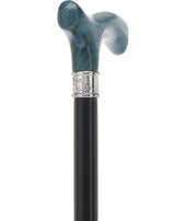 Fritz Slimline Comfort Blue Color Stained Handle Black Shaft Fritz Handle Walking Canes - Tophatter Daily Deals