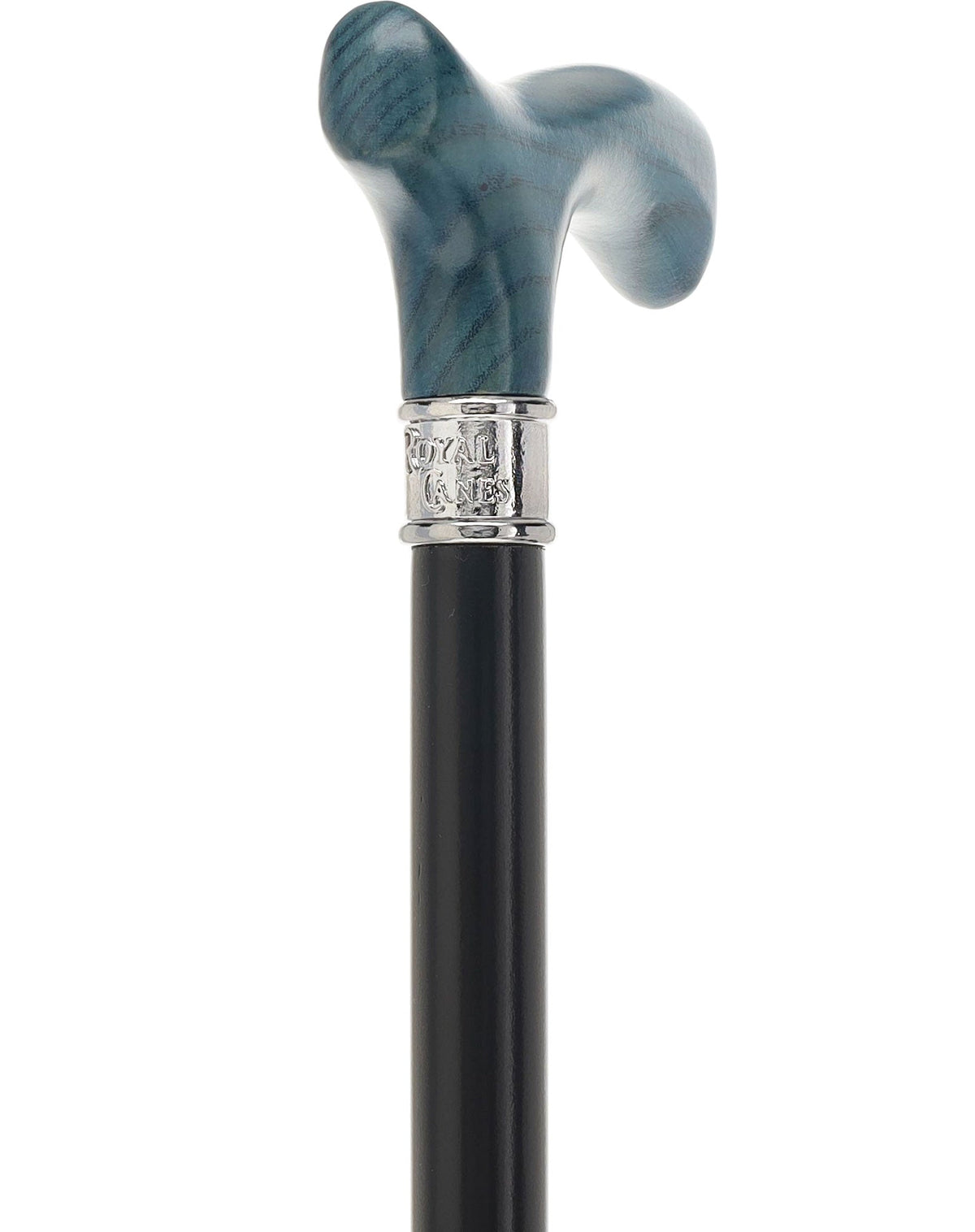 Fritz Slimline Comfort Blue Color Stained Handle Black Shaft Fritz Handle Walking Canes - Tophatter Daily Deals