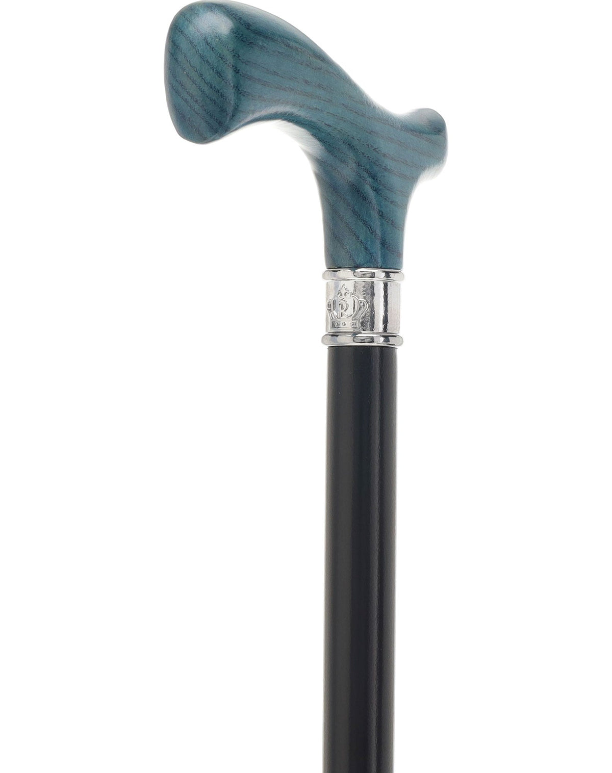 Royal Canes Classic Fritz: Wood-Stained, Pewter Collar (Standard & Slim Profiles) Fritz Handle Walking Canes - Tophatter Daily Deals