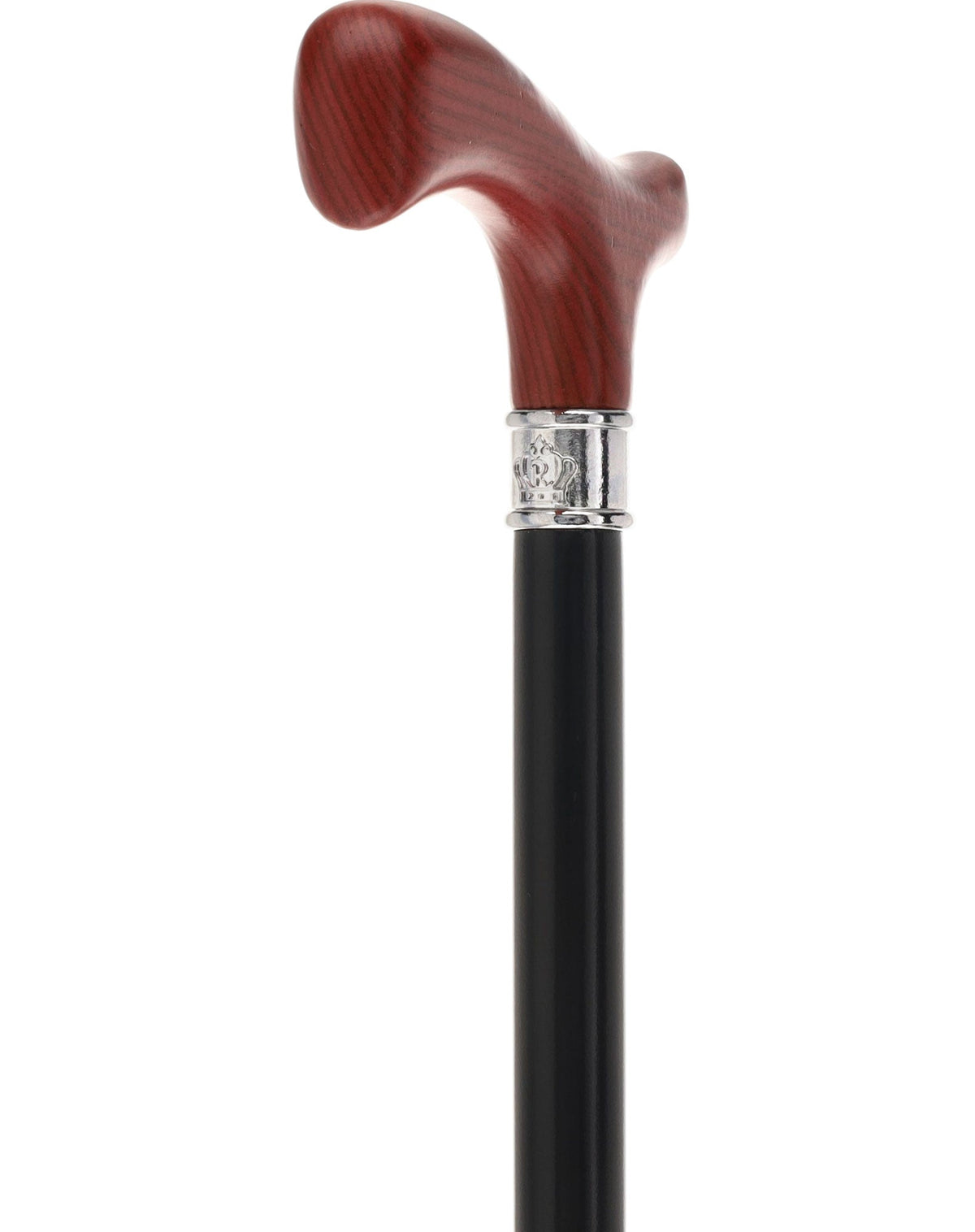 Royal Canes Classic Fritz: Wood-Stained, Pewter Collar (Standard & Slim Profiles) Fritz Handle Walking Canes - Tophatter Daily Deals