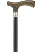 Royal Canes Classic Fritz: Wood-Stained, Pewter Collar (Standard & Slim Profiles) Fritz Handle Walking Canes - Tophatter Daily Deals