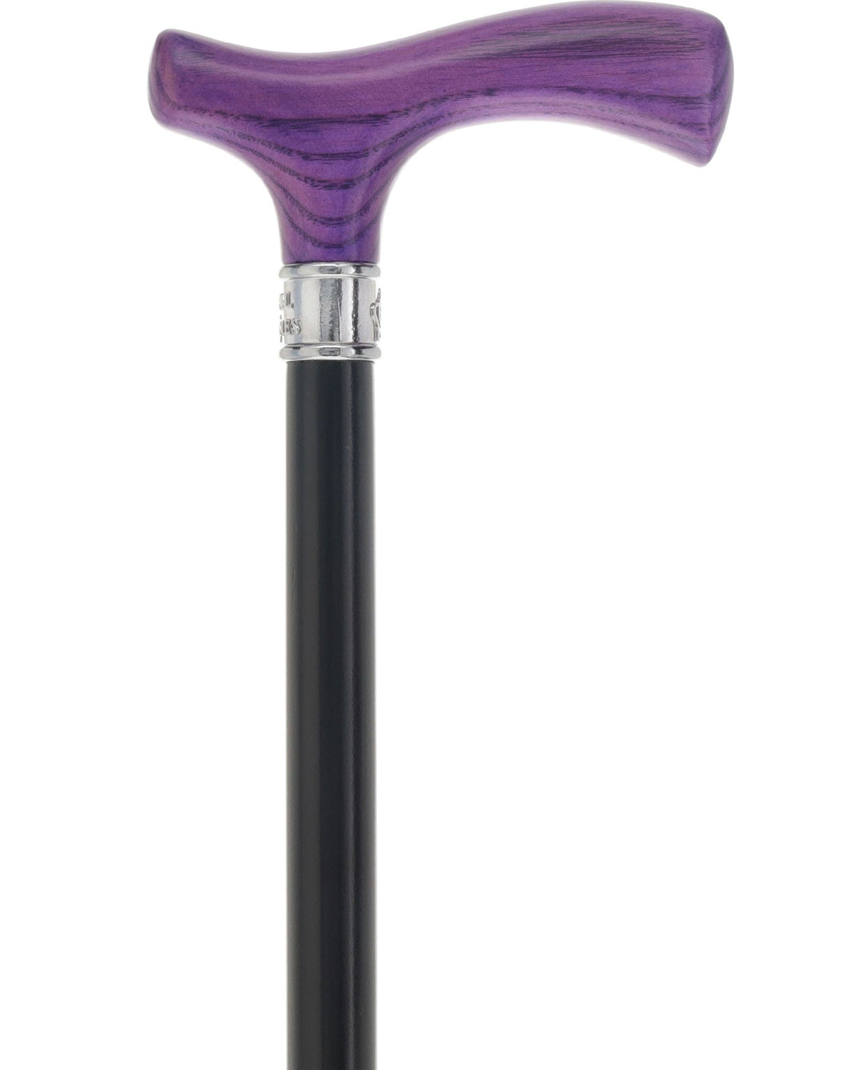 Royal Canes Classic Fritz: Wood-Stained, Pewter Collar (Standard & Slim Profiles) Fritz Handle Walking Canes - Tophatter Daily Deals