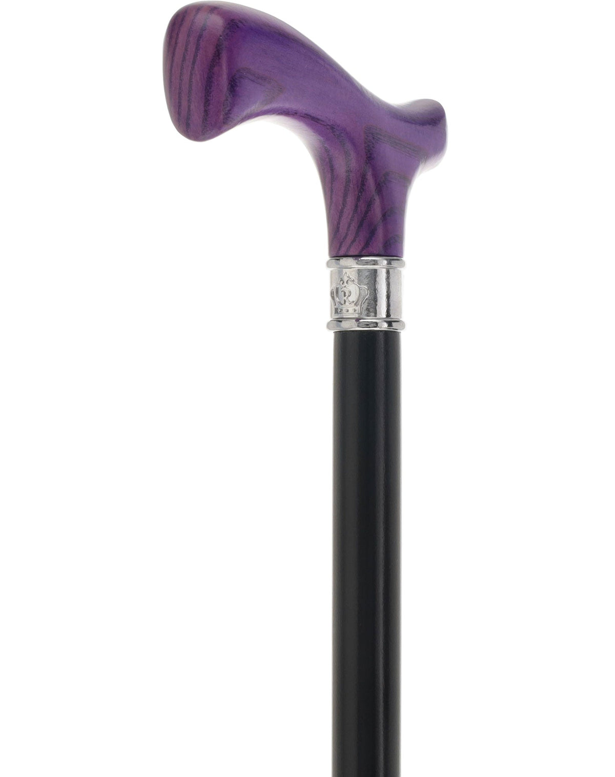 Royal Canes Classic Fritz: Wood-Stained, Pewter Collar (Standard & Slim Profiles) Fritz Handle Walking Canes - Tophatter Daily Deals