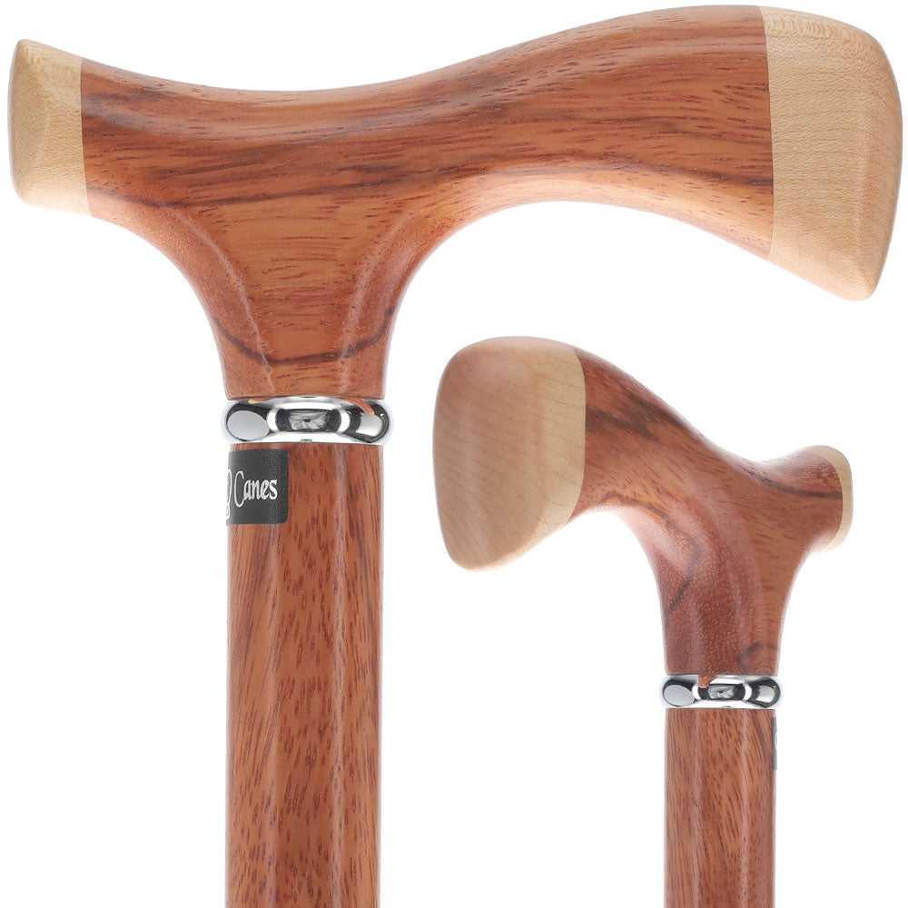 Genuine Red Zebra & Maple Two-Tone Fritz Cane - Tophatter Daily Deals