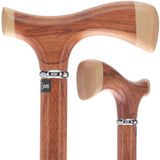 Genuine Red Zebra & Maple Two-Tone Fritz Cane - Tophatter Daily Deals