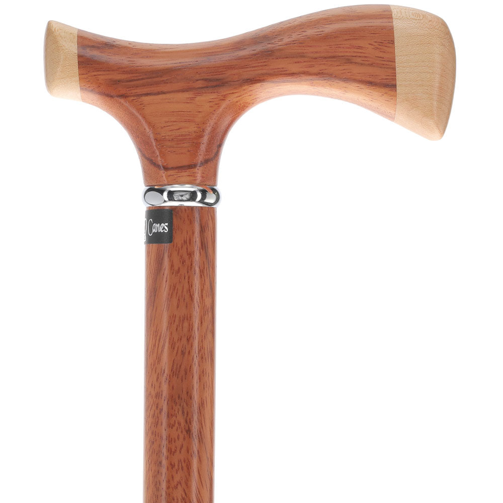 Genuine Red Zebra & Maple Two-Tone Fritz Cane - Tophatter Daily Deals