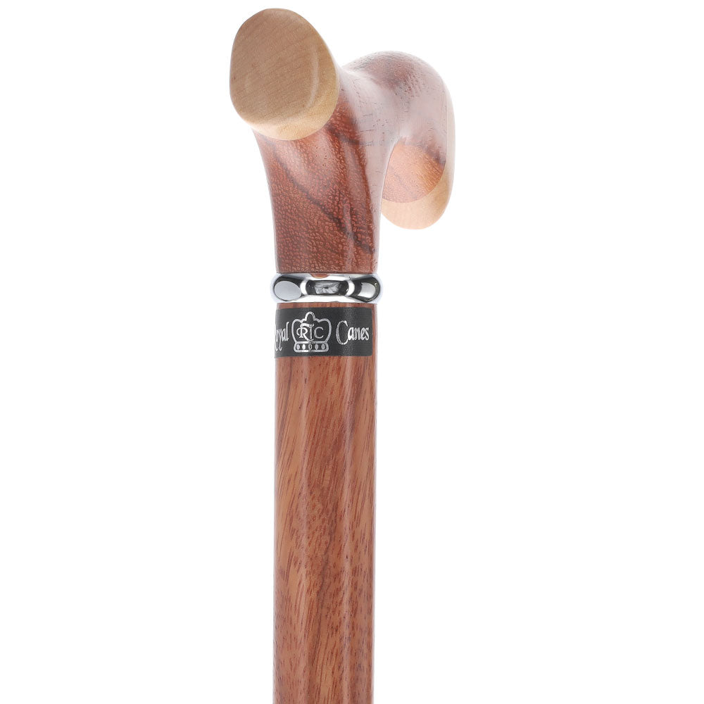 Genuine Red Zebra & Maple Two-Tone Fritz Cane - Tophatter Daily Deals