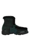 Burberry Creeper Shearling Boots Green Black Footwear - Tophatter Daily Deals