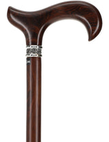 Luxury Derby Cane: Streaking Genuine Cocobolo Wood, Pewter Collar Derby Classic Walking Canes - Tophatter Daily Deals