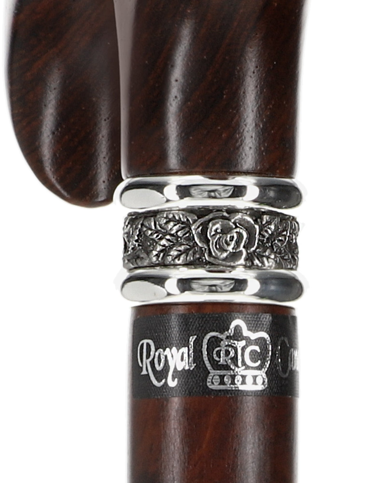 Luxury Derby Cane: Streaking Genuine Cocobolo Wood, Pewter Collar Derby Classic Walking Canes - Tophatter Daily Deals