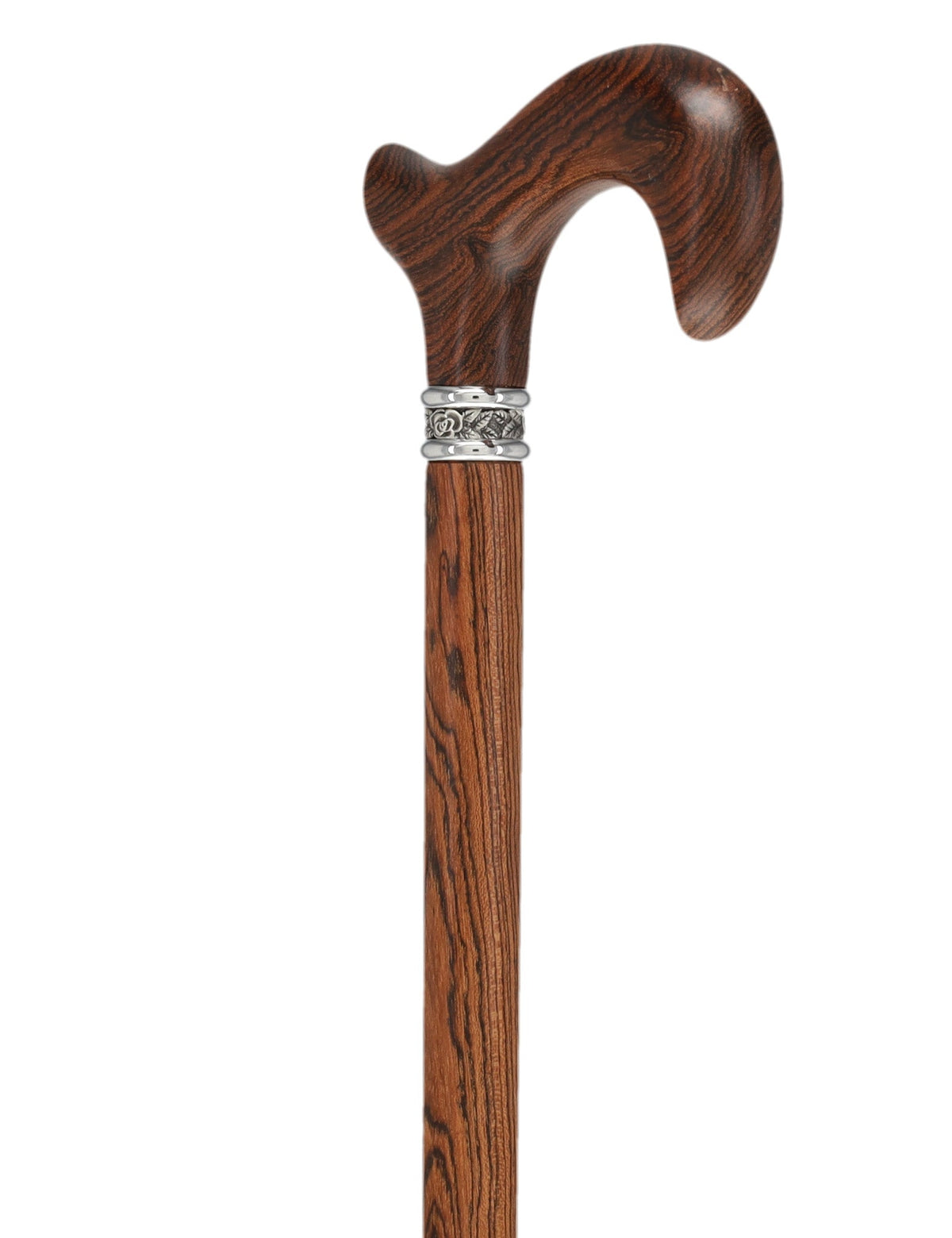 Luxury Natural Bocote Wood Derby Cane - Nature's Design - Collar Option Derby Classic Walking Canes - Tophatter Daily Deals