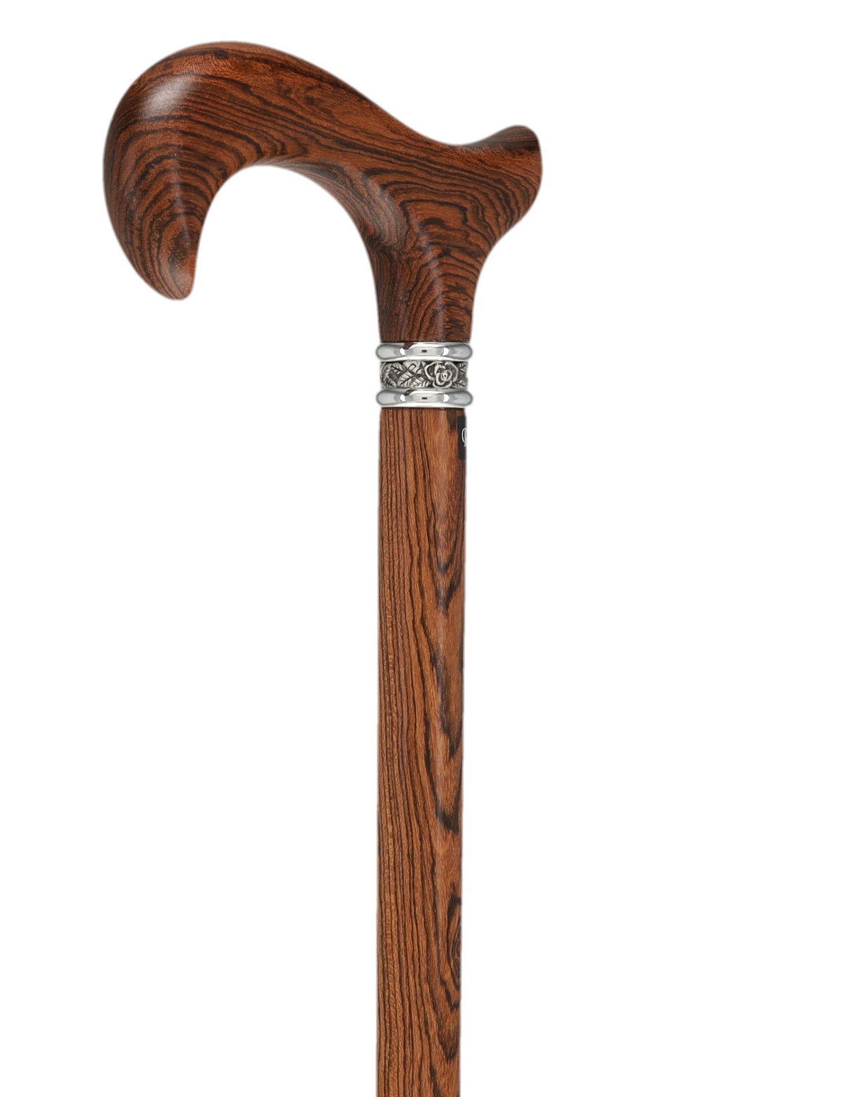 Luxury Natural Bocote Wood Derby Cane - Nature's Design - Collar Option Derby Classic Walking Canes - Tophatter Daily Deals