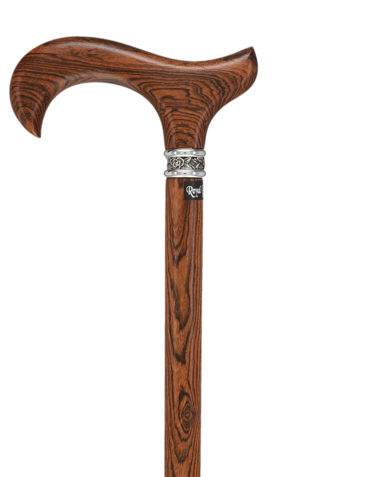 Luxury Natural Bocote Wood Derby Cane - Nature's Design - Collar Option Derby Classic Walking Canes - Tophatter Daily Deals