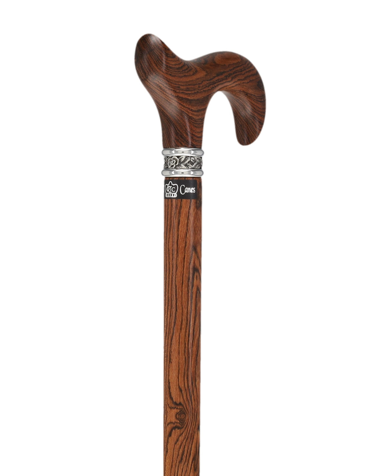 Luxury Natural Bocote Wood Derby Cane - Nature's Design - Collar Option Derby Classic Walking Canes - Tophatter Daily Deals