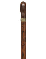 Luxury Natural Bocote Wood Derby Cane - Nature's Design - Collar Option Derby Classic Walking Canes - Tophatter Daily Deals