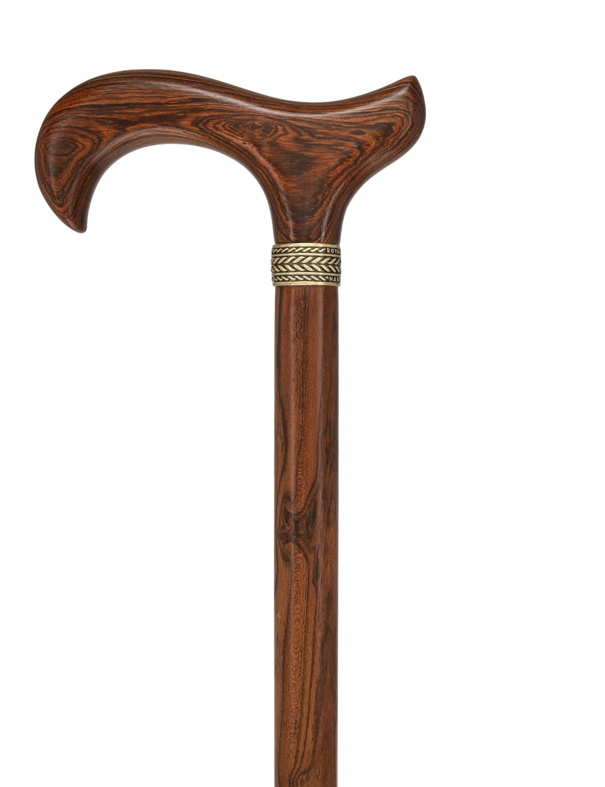 Luxury Natural Bocote Wood Derby Cane - Nature's Design - Collar Option Derby Classic Walking Canes - Tophatter Daily Deals