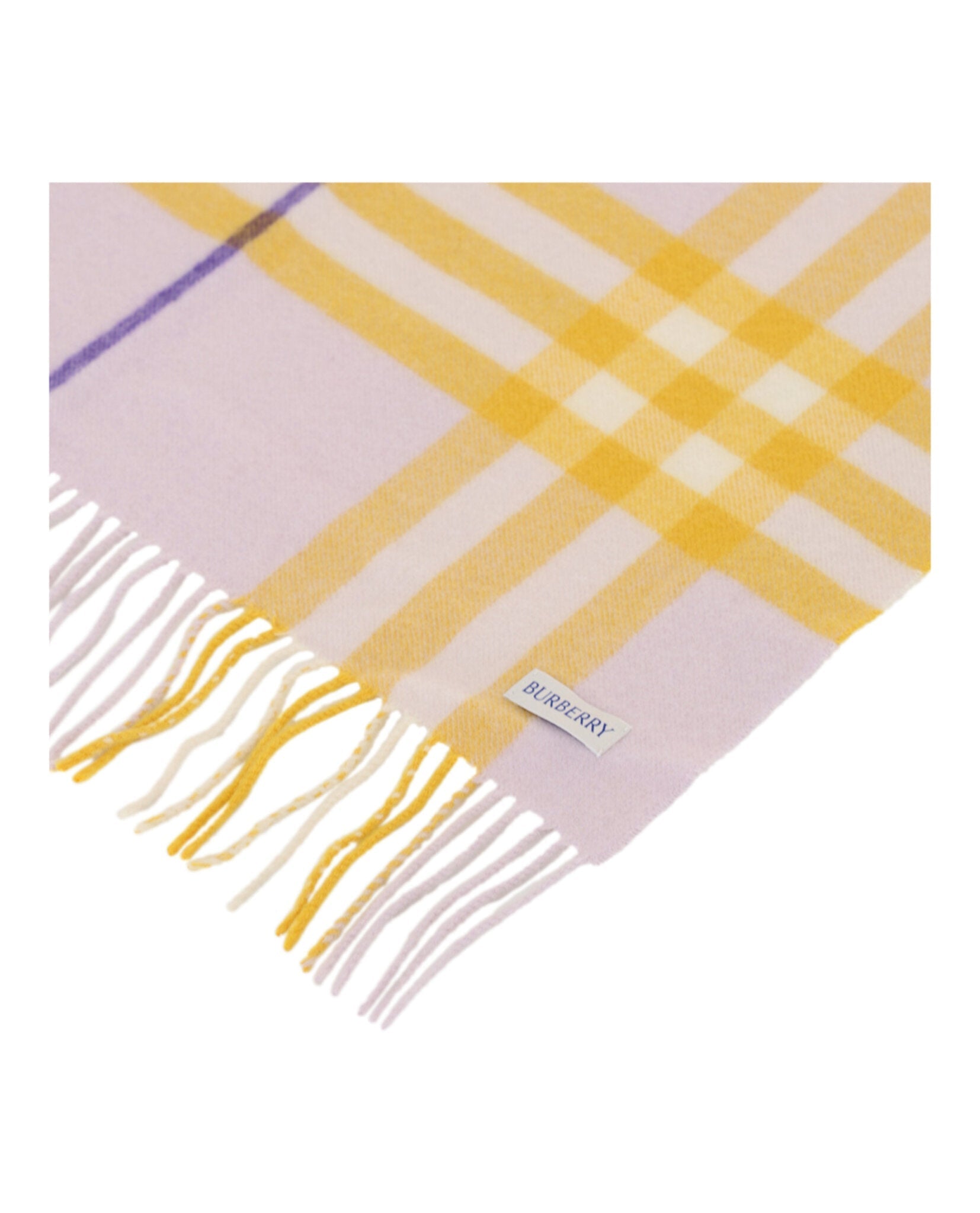 Burberry Check-Pattern Fringed Cashmere Scarf Accessories - Tophatter Daily Deals