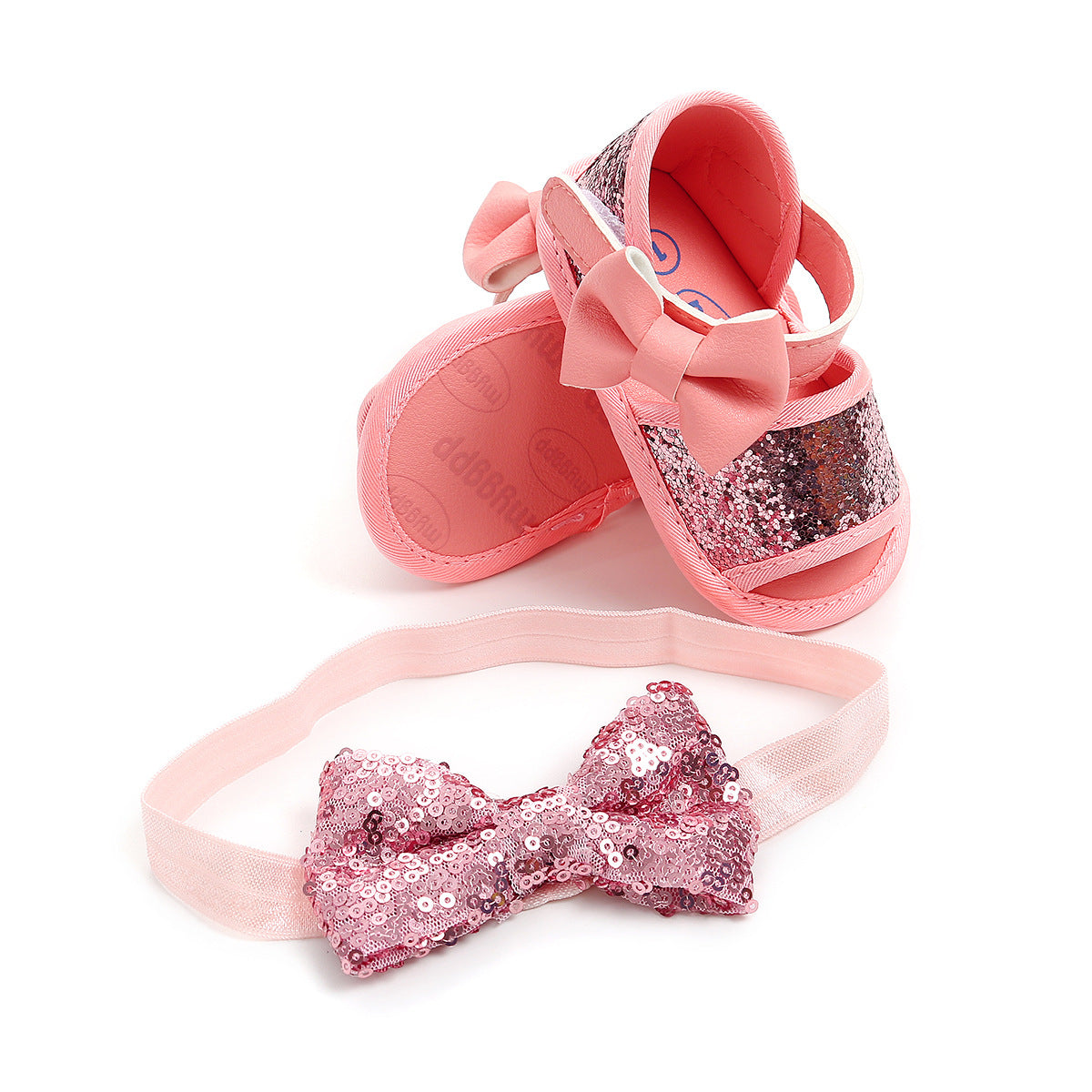 Baby shoes princess shoes sandals Pink 0 - Tophatter Daily Deals