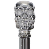 Premium Brass Chrome Skull Handle Stick: Black Beechwood Skull Walking Canes Dragon Walking Canes - Tophatter Daily Deals