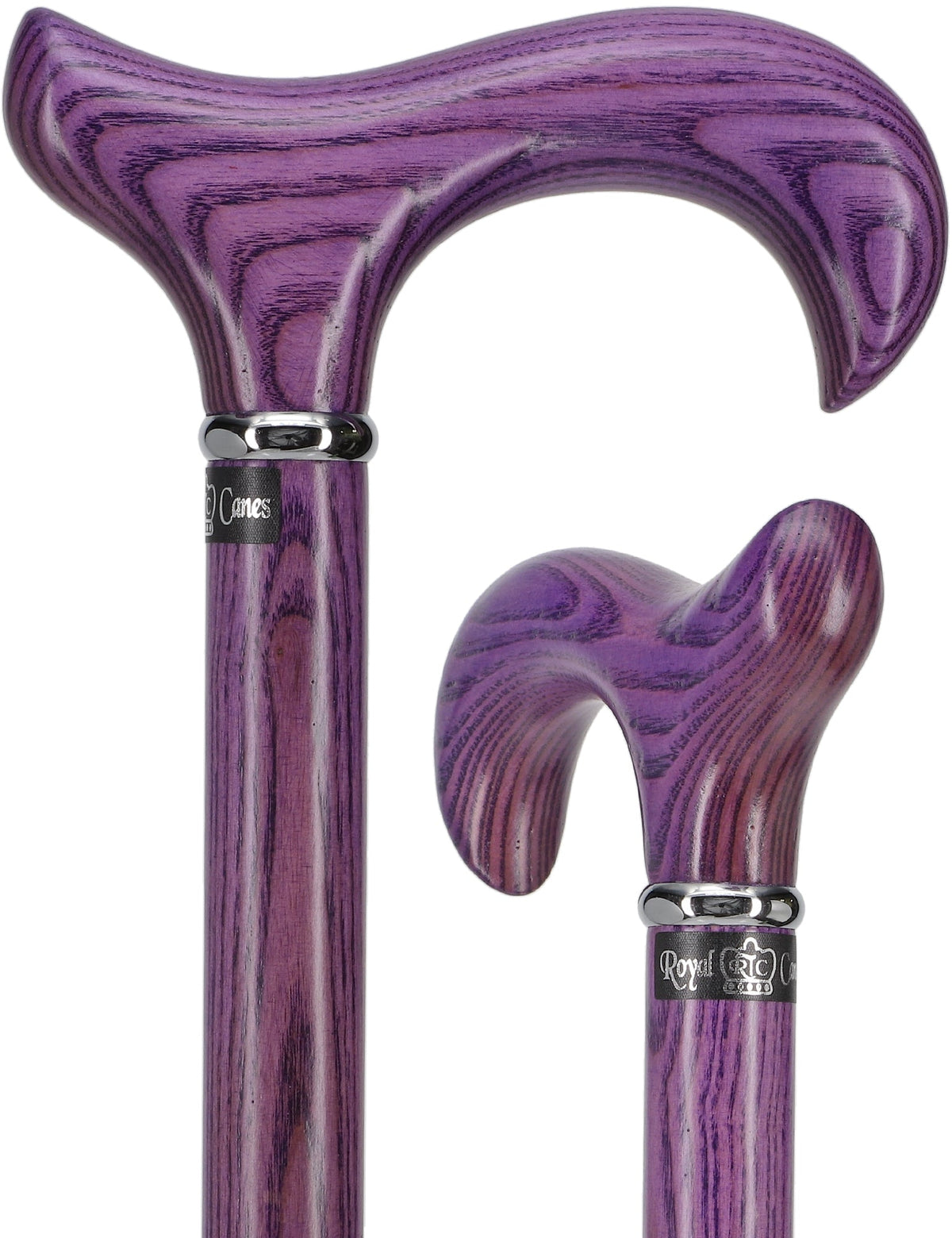 Vivid Purple Derby Cane with Premium Ash Wood Shaft Derby Classic Walking Canes - Tophatter Daily Deals
