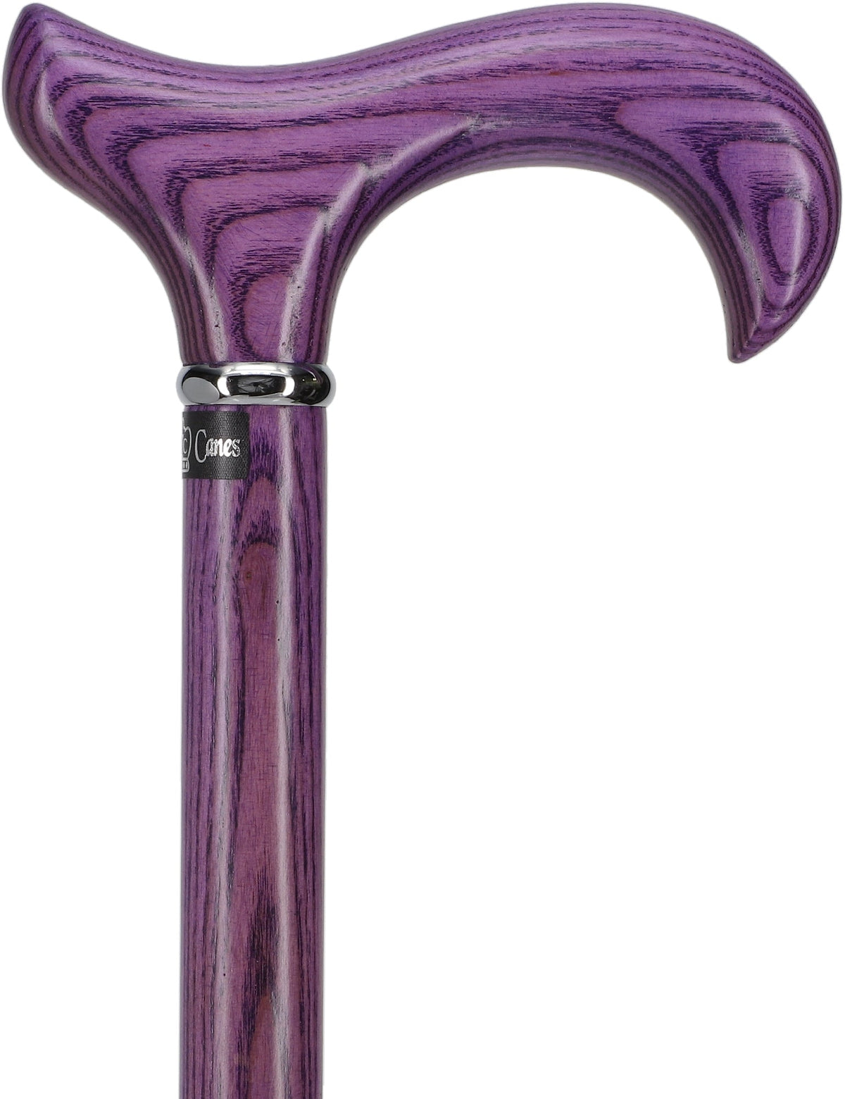 Vivid Purple Derby Cane with Premium Ash Wood Shaft Standard to Larger Hand Derby Classic Walking Canes - Tophatter Daily Deals