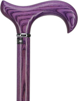 Vivid Purple Derby Cane with Premium Ash Wood Shaft Standard to Larger Hand Derby Classic Walking Canes - Tophatter Daily Deals
