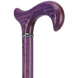 Vivid Purple Derby Walking Cane With Ash Wood Shaft and Silver Collar w/ SafeTbase Safetbase Canes - Tophatter Daily Deals