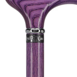 Vivid Purple Derby Walking Cane With Ash Wood Shaft and Silver Collar w/ SafeTbase Safetbase Canes - Tophatter Daily Deals