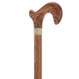 Strong Natural Oak Derby Walking Cane & Brass Embossed Collar Derby Classic Walking Canes - Tophatter Daily Deals