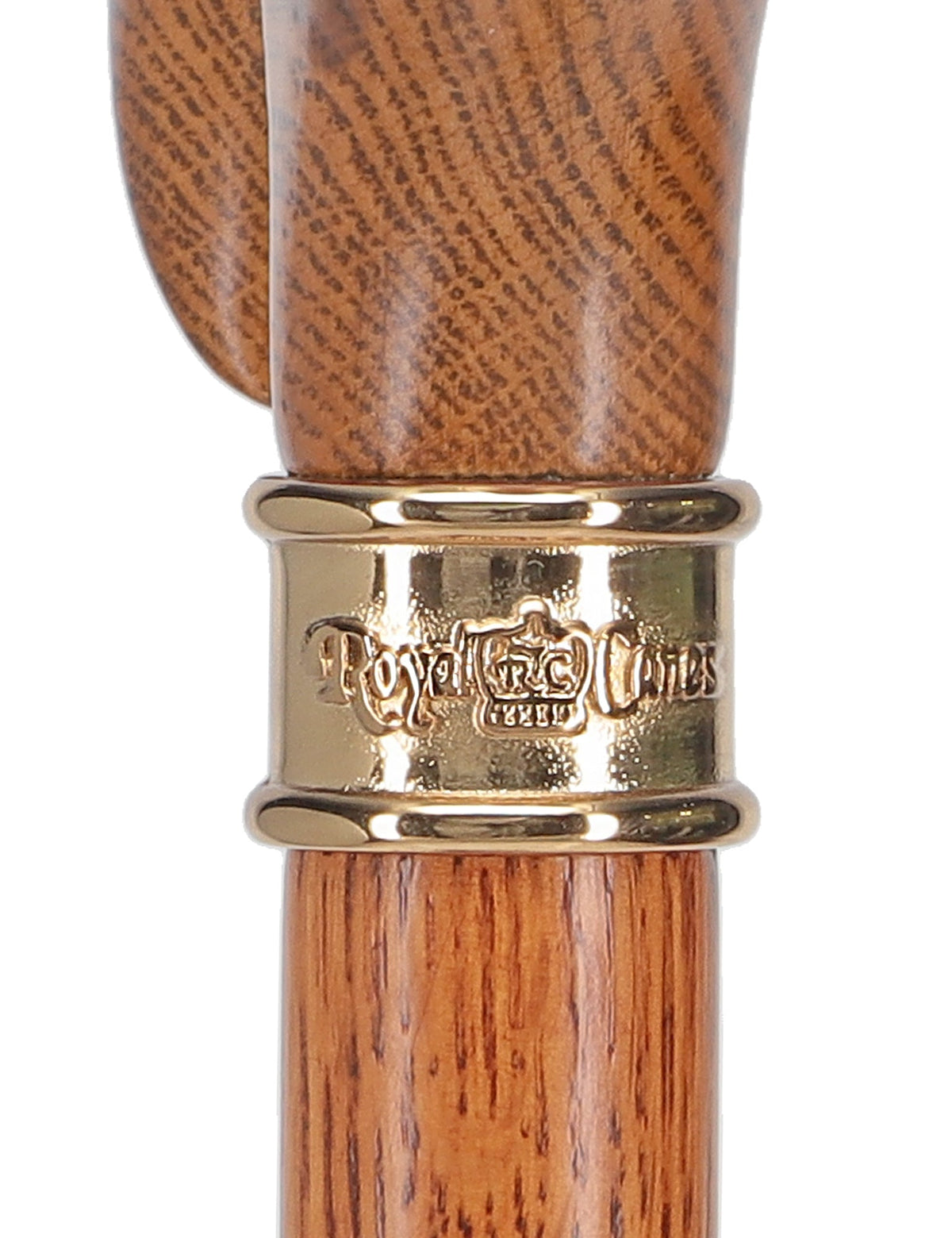 Strong Natural Oak Derby Walking Cane & Brass Embossed Collar Derby Classic Walking Canes - Tophatter Daily Deals