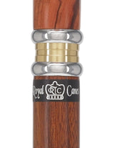 Olivewood Derby Cane - Two-Tone Collar & Ovangkol Shaft Derby Classic Walking Canes - Tophatter Daily Deals