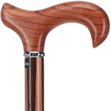 Unique Rosewood Derby: Inlaid Wenge Stripe Walking Cane Derby Classic Walking Canes - Tophatter Daily Deals