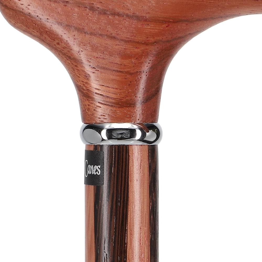 Unique Rosewood Derby: Inlaid Wenge Stripe Walking Cane Derby Classic Walking Canes - Tophatter Daily Deals