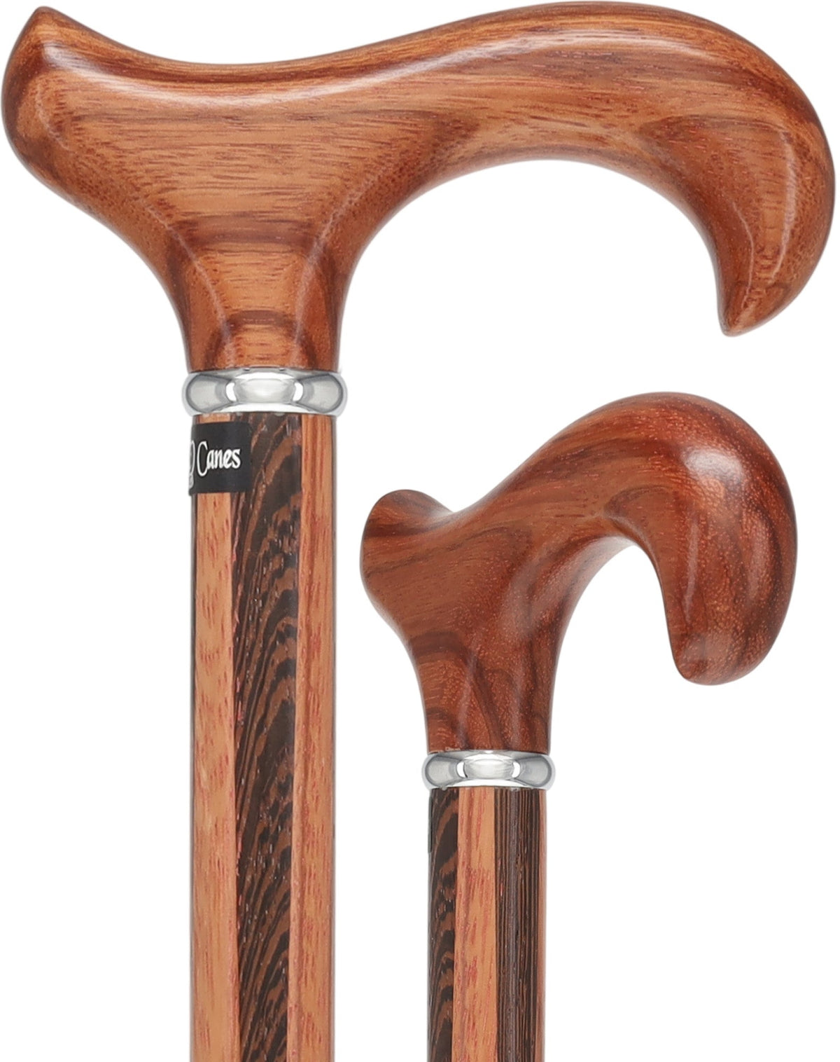 Unique Rosewood Derby: Inlaid Wenge Stripe Walking Cane Derby Classic Walking Canes - Tophatter Daily Deals