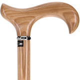 Genuine Striped Zebrano Derby Walking Cane with Natural Design Derby Classic Walking Canes - Tophatter Daily Deals