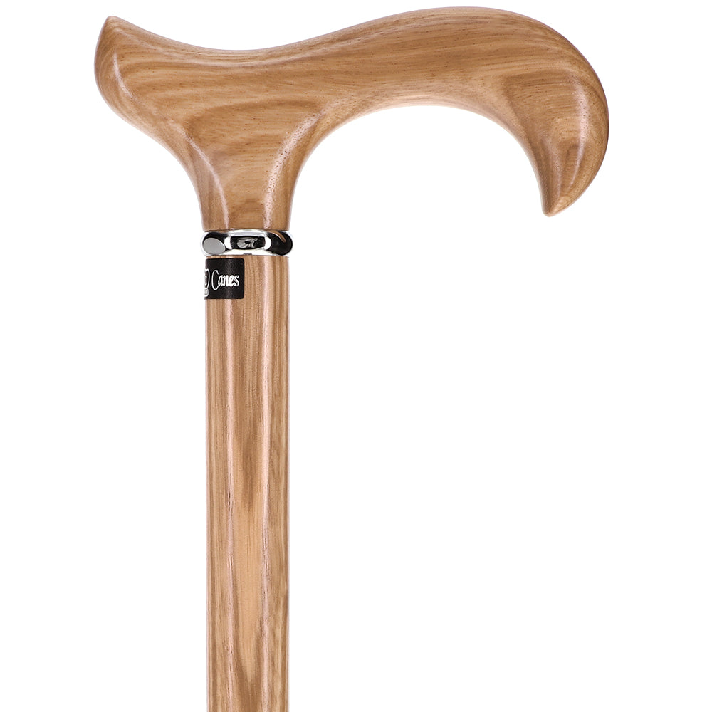 Genuine Striped Zebrano Derby Walking Cane with Natural Design Derby Classic Walking Canes - Tophatter Daily Deals