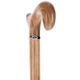 Genuine Striped Zebrano Derby Walking Cane with Natural Design Derby Classic Walking Canes - Tophatter Daily Deals